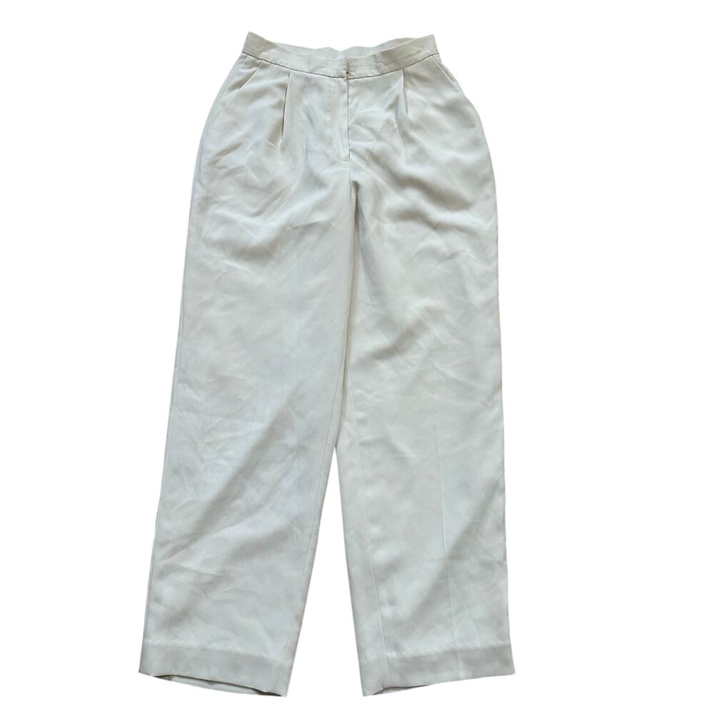 Jones Wear Cream Pleated Front Pants Size 10
